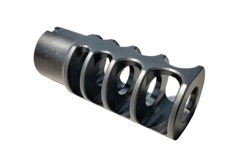 JMac Customs 4C 1/2-28 Slim 9mm 4-Port Muzzle Brake