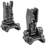 MEPROLIGHT FABS Flip Back Up Sights -Alum Blank Rear/Grn Frt