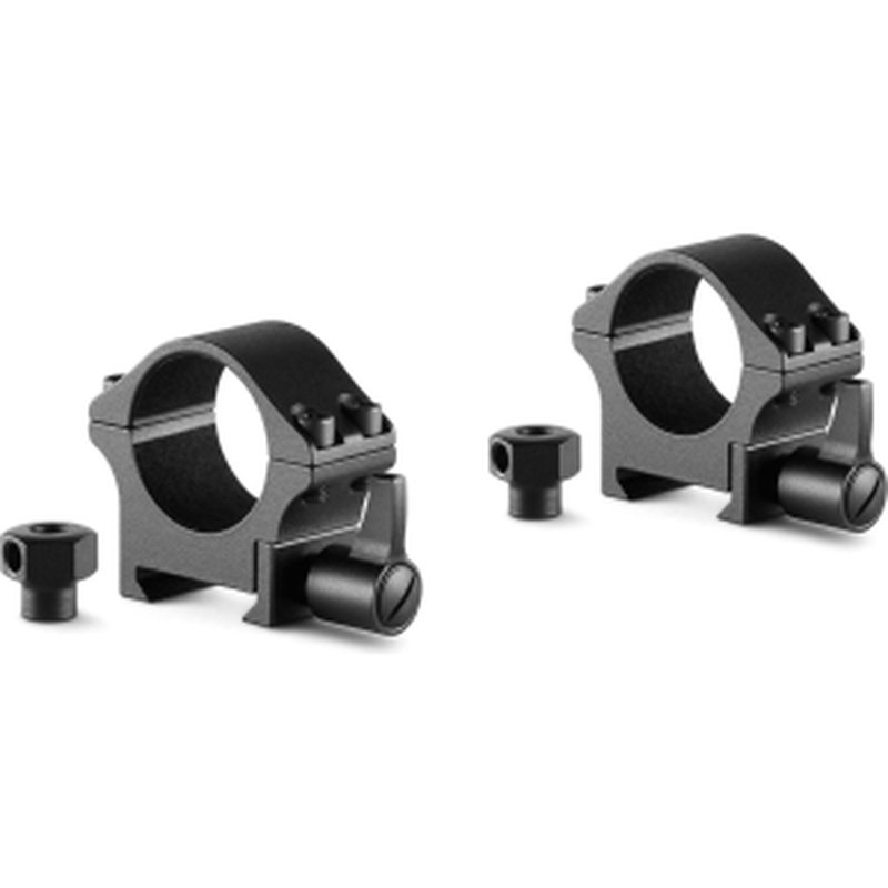 Hawke Professional Weaver 1in Low 2pc Black Steel Rings