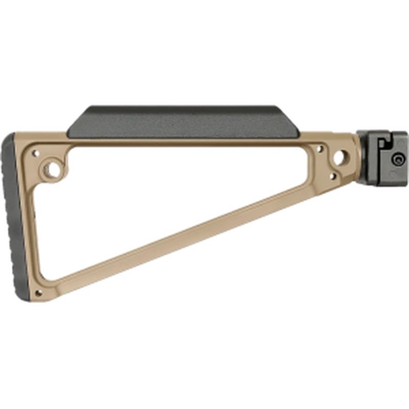 Midwest Industries MITRISFFDE Triangle Side Folding Stock Flat Dark Earth 6061 Aluminum