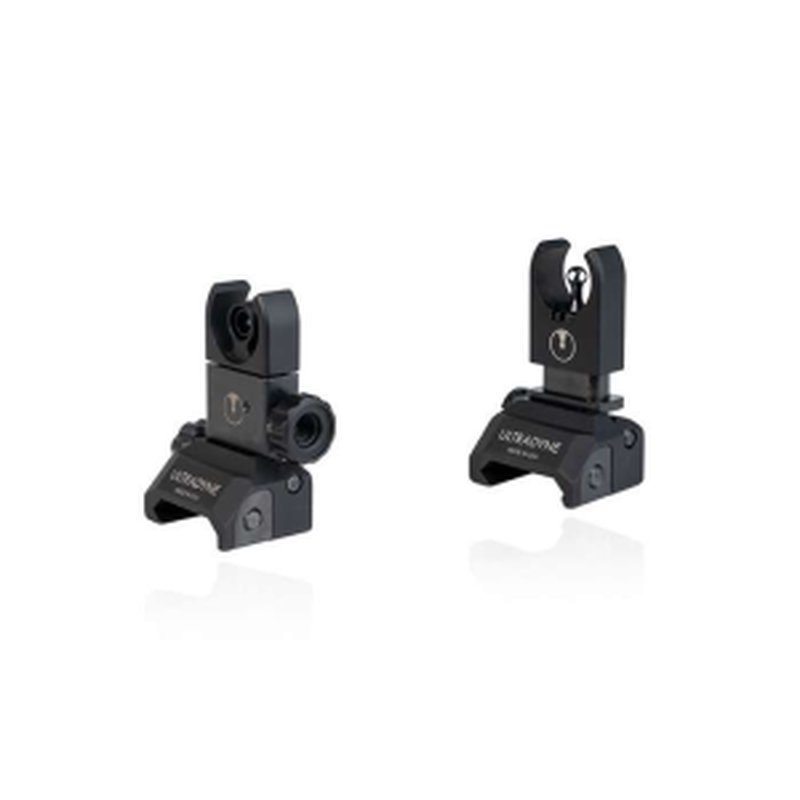 Ultradyne USA C4 Folding Front and Rear Iron Sight Combo for 7.62/308 Picatinny