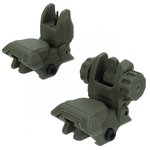 TacFire AR-15 45 Same Plane Low Profile Pop Up Sights OD Green