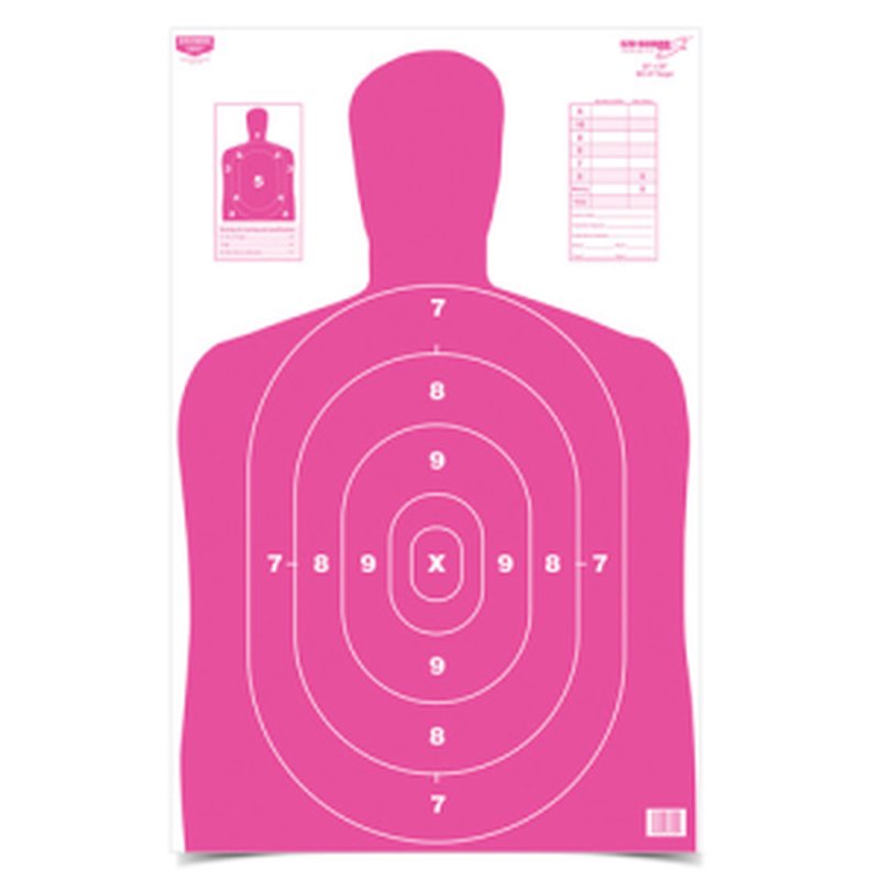 Birchwood Casey EZE-Scorer BC-27 Silhouette Target Pink 23x35in 100-Pack