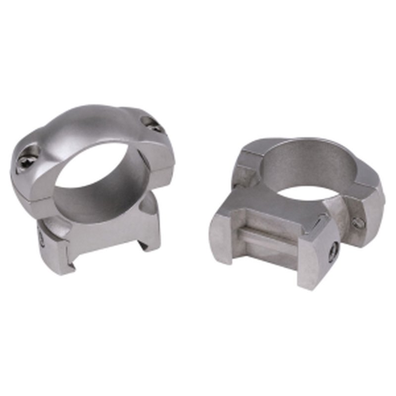 Weaver Cross Lock 1in High Silver Scope Rings (49322)
