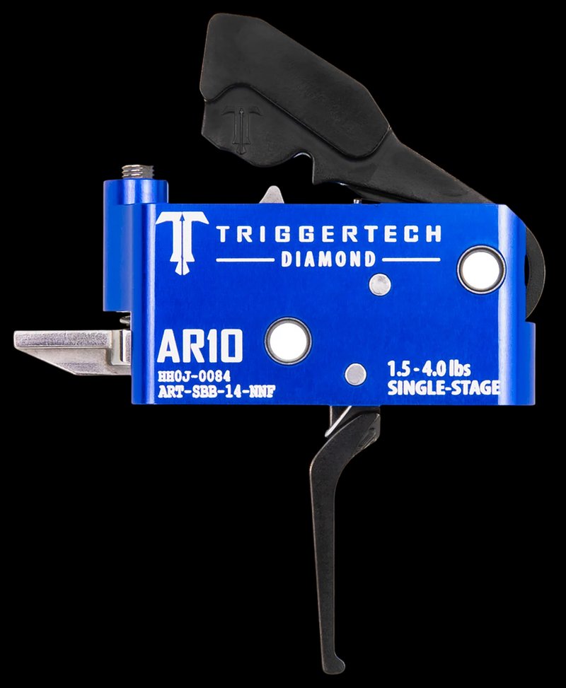 Triggertech Diamond AR-10 Drop-In Trigger Black Straight Flat Shoe
