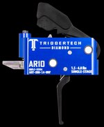 Triggertech Diamond AR-10 Drop-In Trigger Black Straight Flat Shoe