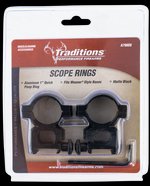 Traditions Quick Peep 1 in Matte Scope Rings Aluminum Weaver-Style