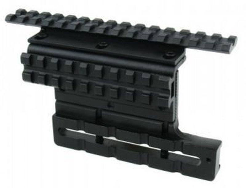 Tacfire AK Double Side Scope Mount w/ Adjustable Windage & Elevation, Black MAK005