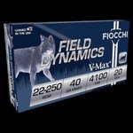 Fiocchi FXT 22-250 Rem V-Max 40 Grain Centerfire Rifle Ammo (20 Rds)