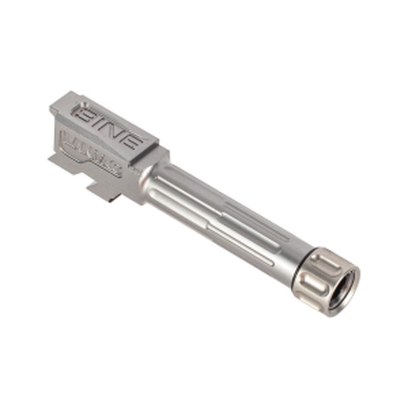 Lantac 9INE Fluted Threaded Stainless Barrel for Glock 43 1/2x28 (01-GB-G43-TH-SS)
