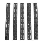 AR-15 Keymod Rail Panel Kit 5-Pack Rubber - Rail Panel Kit 5-Pack Keymod Rubber Black 5.5 inches