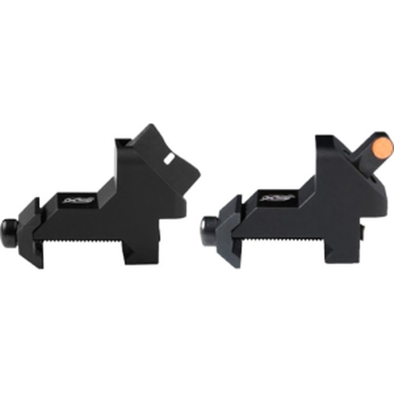 XS Sights AR00081N XTi2 DXS Standard Dot 45 Degree Orange Front, Black with White Stripe Rear Black for AR-15