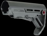 Strike MOD1 Mil-Spec AR-15/M16 Carbine Buttstock Black Red Accent Polymer