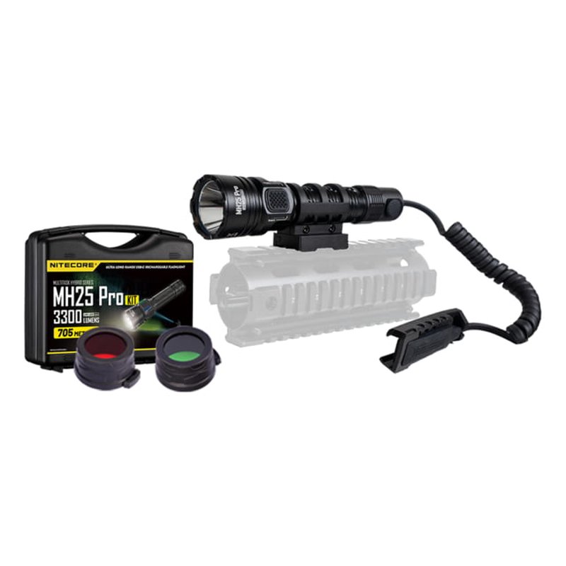 Nitecore MH25 Pro 3300 Lumen Long Throw Rechargeable Hunting Light Kit MH25PRO-KIT