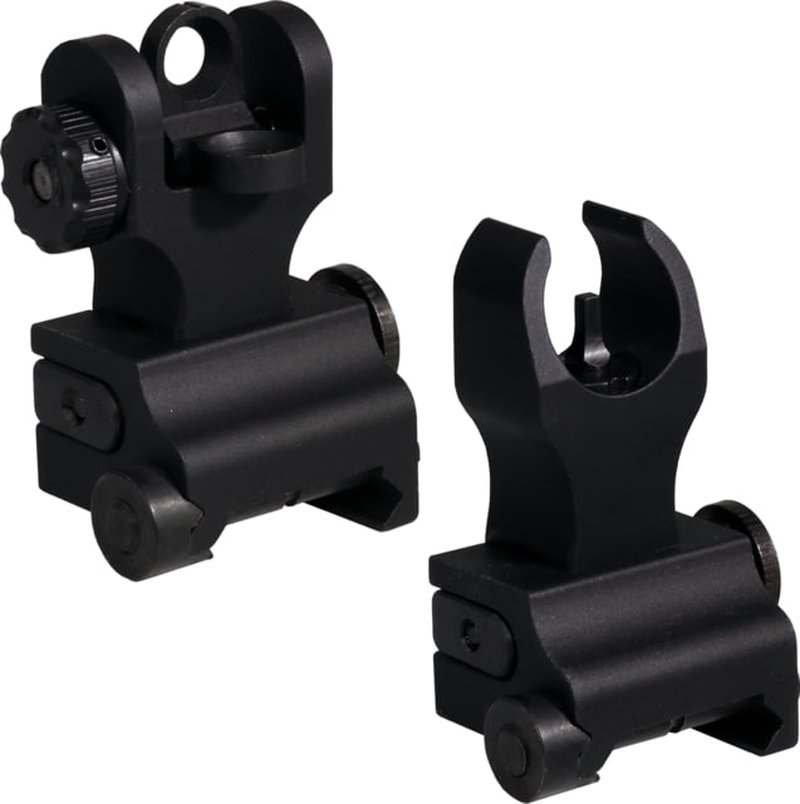 Samson Quick Flip Folding Sights Set — HK Front & A2 Rear (AR-15) Black Anodized Aluminum