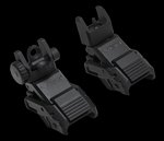 NCStar VMARFLC Pro Series Flip-Up Front and Rear Iron Sights for AR-15 Picatinny