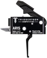 TriggerTech AR15 Single-Stage Competitive Flat Trigger, Black/Black