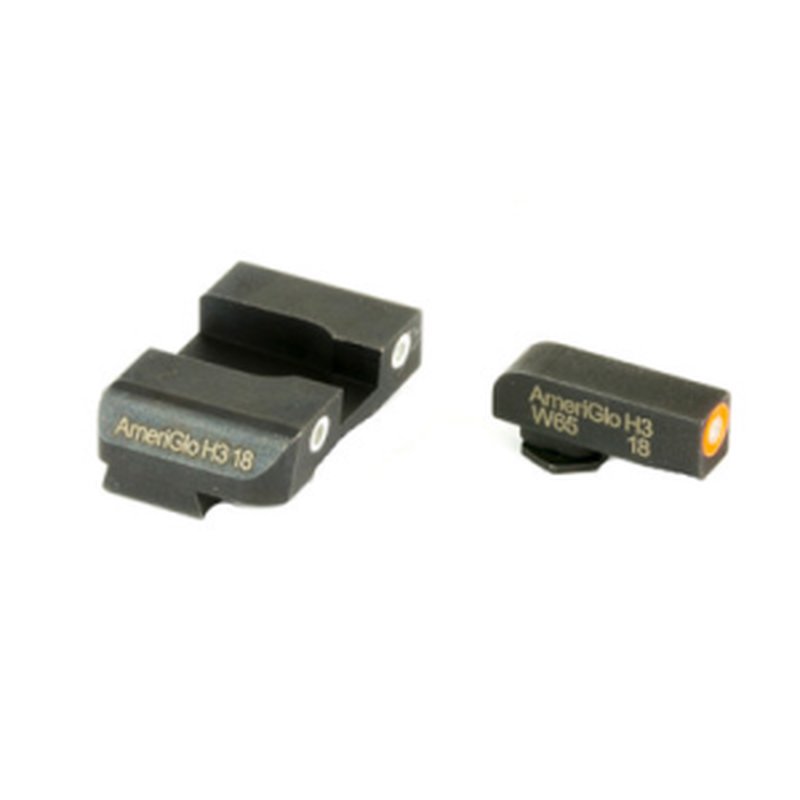AmeriGlo GL241 Glock Spartan Tritium Night Sights Green/Orange/White