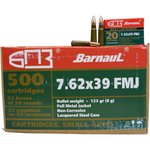 Barnaul 762X39FMJ123 7.62x39 FMJ Ammunition 123 Grain 500 Round Case