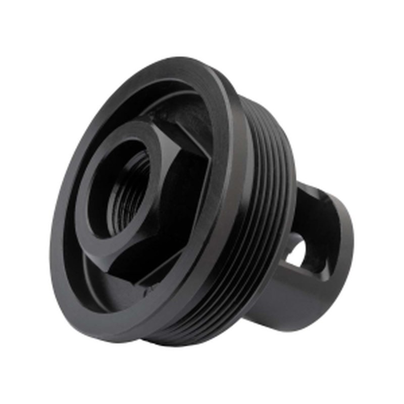 AAC Flange Indexing Direct Thread Adapter 1/2-28 Black