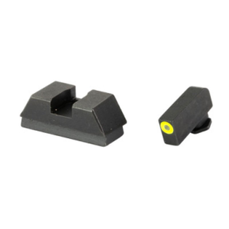 AmeriGlo GL-680 Glock 43X/48 MOS Optic Sight Set, Green Tritium Front
