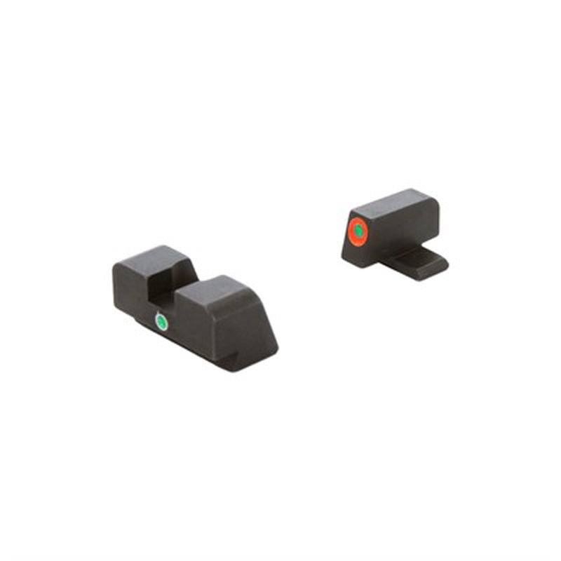 AmeriGlo i-Dot Tritium Night Sight Set FN High Power Green/Orange Matte