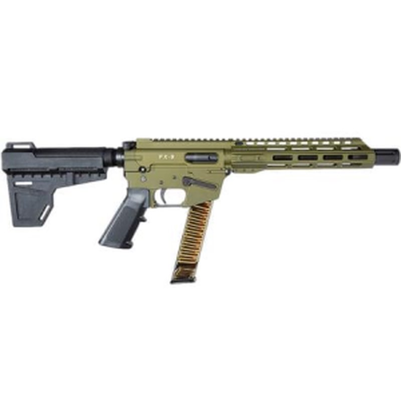 Freedom Ordnance FX9P 9mm Lugger Pistol with OD Green Anodized Receiver