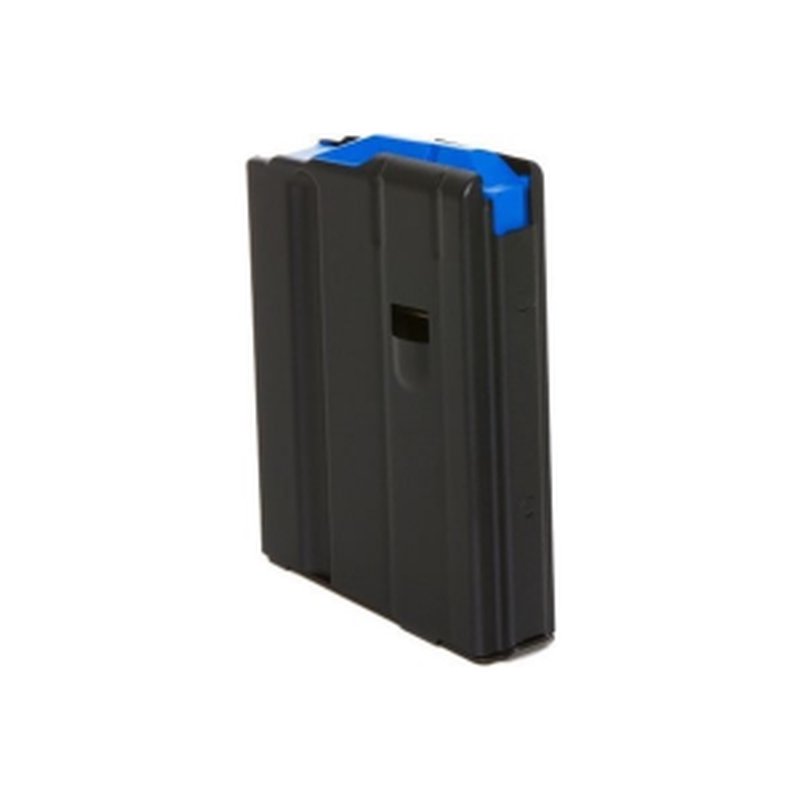 DuraMag 1065041176CP SS Replacement Magazine Black with Blue Follower Detachable 10rd 6.5 Grendel, 6mm ARC for AR-15