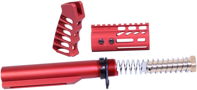 Guntec USA AR-15 4in Pistol Brace Build Kit w/ Mil-Spec Buffer Tube