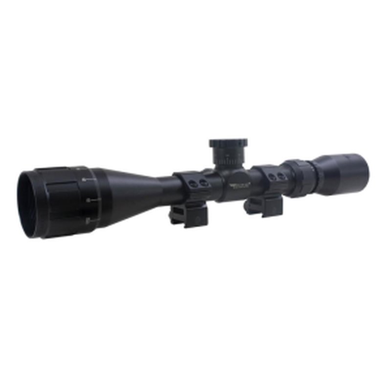 BSA Sweet .17 3-9x40mm Adjustable Objective Rifle Scope SFP 30/30 Reticle Non Illuminated Black with Dovetail Rings
