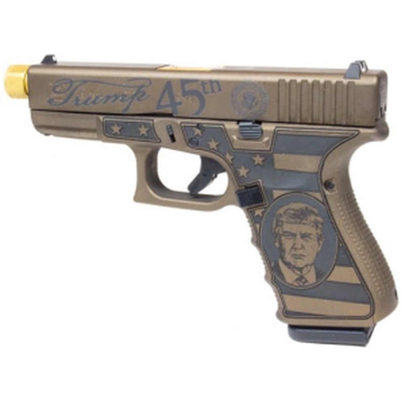 Glock G19 Gen 3 9mm 4.6" 15rd Trump USA TB FS Cerakote