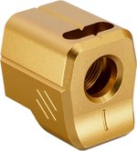 TRYBE Defense Universal Single Port 9mm Compensator Compact Firearms Gold