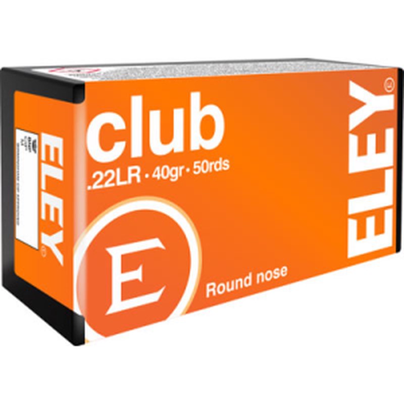 Eley Club 22LR 40gr Round Nose Ammunition 50 Pack