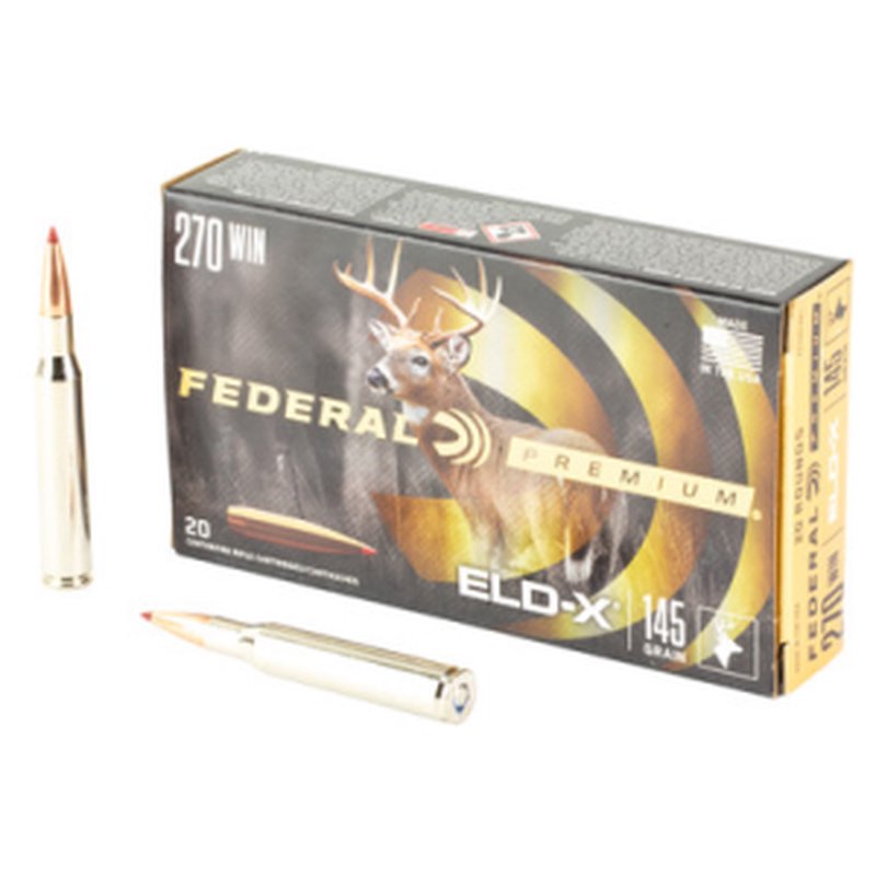 Federal Premium ELDX .270 Winchester 145 Grain Polymer Tip Ammo (20 Rounds)