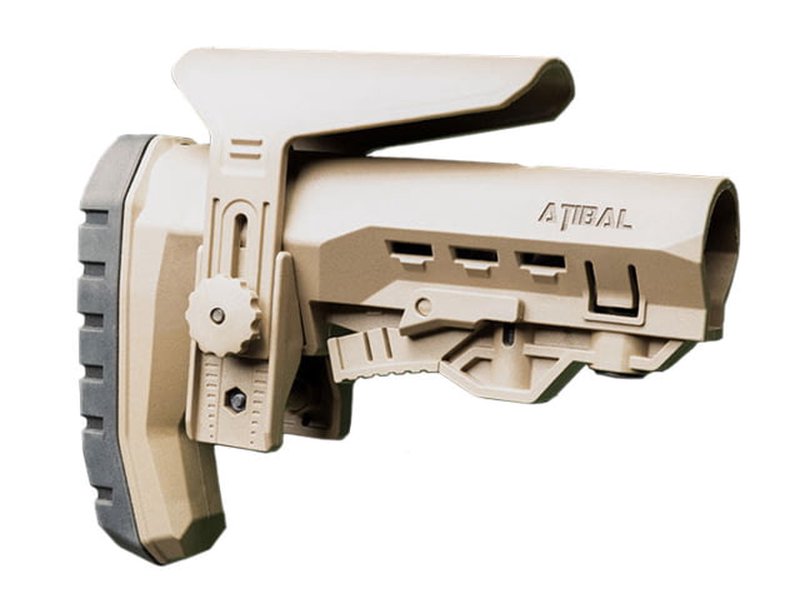 Atibal ATRS Mil Spec Rugged Rifle Stock w/Cheekrest-Blk Tan/FDE