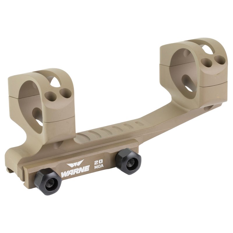 Warne LR-SKEL 30mm Extended Skeletonized Scope Mount 20 MOA Dark Earth
