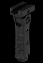 Leapers Folding Vertical Foregrip Impact-Resistant Polymer 5-Position RBFGRP170B Black