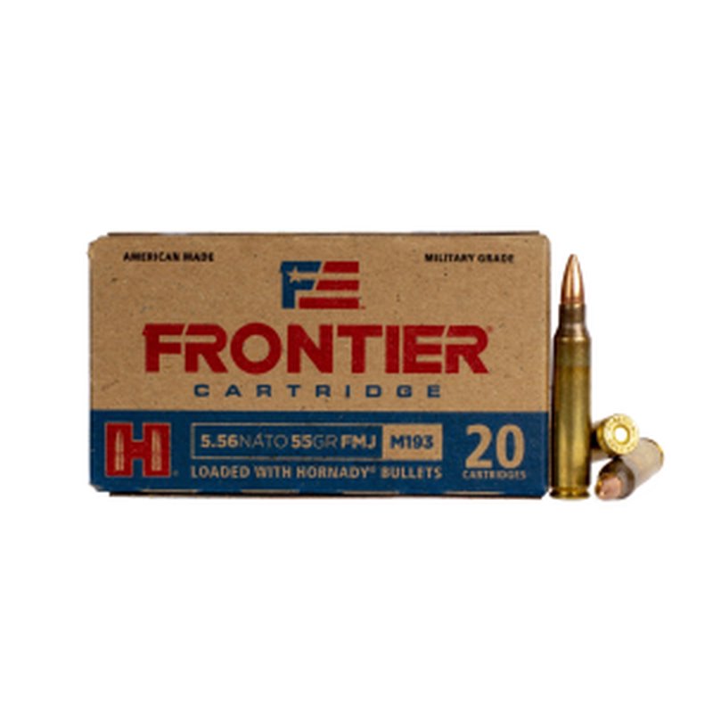 Hornady Frontier 5.56 NATO Ammunition 55 Grain FMJ 20 Rounds