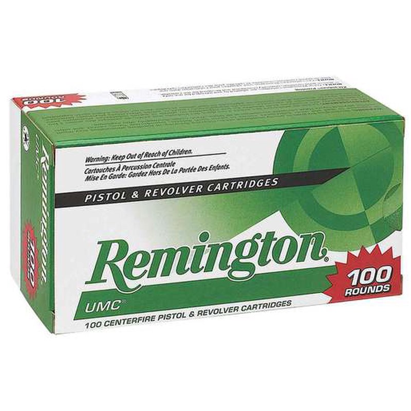 Remington UMC 9mm Luger 115gr FMJ Metal Case Handgun Ammo (100 Rounds)