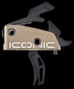 Rise Armament Iconic Trigger Flat Dark Earth Two-Stage Curved for AR-15