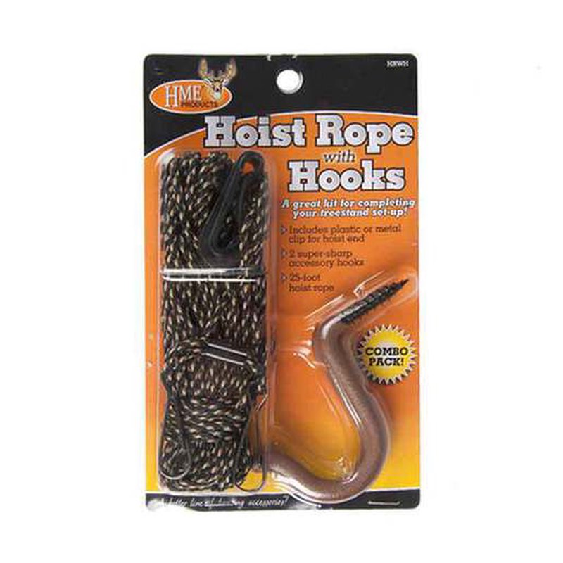 HME Hoist Rope with Hooks 25-Foot Hoist Rope Kit (HRWH)