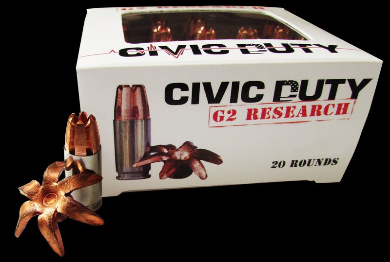 G2 Research Civic Duty .45 ACP 164gr Copper Expansion Ammo (20 Rounds)