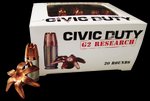 G2 Research Civic Duty .45 ACP 164gr Copper Expansion Ammo (20 Rounds)