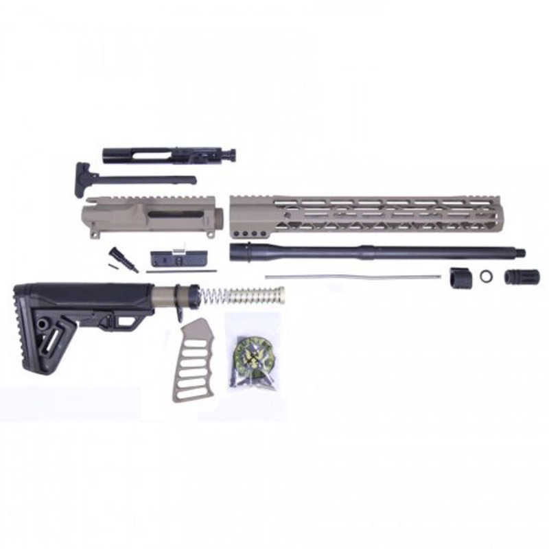 Guntec USA AR-15 5.56 Upper Receiver w/o Lower Parts Kit, N.2, 15in Ultralight M-Lok Handguard, MLS Gen 2 Stock Assembly, Carbine Length, .750 Gas Block, 16in 5.56mm M4 4150 Barrel, 1-7 Twist
