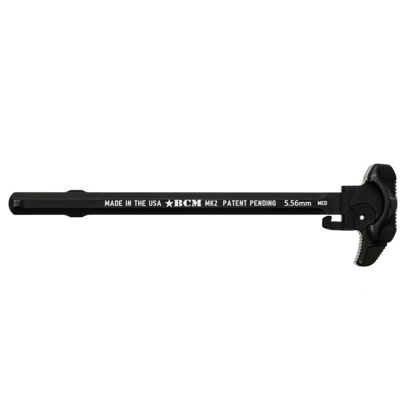 BCM Asymmetric MK2 Medium Latch Charging Handle, Black - Enhanced Functionality and Control - GFH