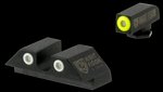 Night Fision GLK001007YGW Tritium Night Sights for Glock Green Yellow