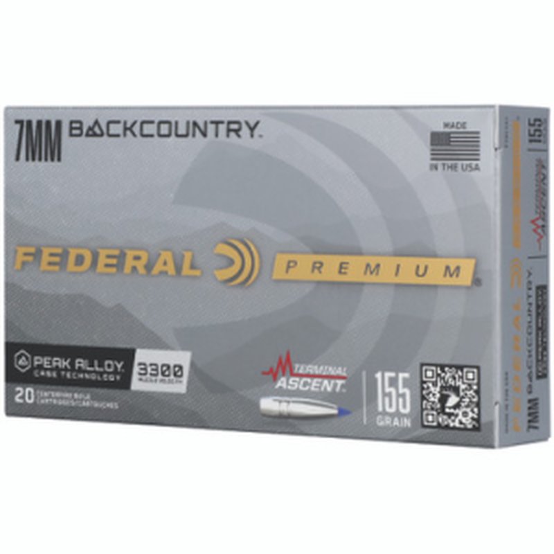 Federal P7BCTA1 BackCountry 7mm BC 155 Grain Bonded Slipstream Polymer Tip 20-Round Ammo