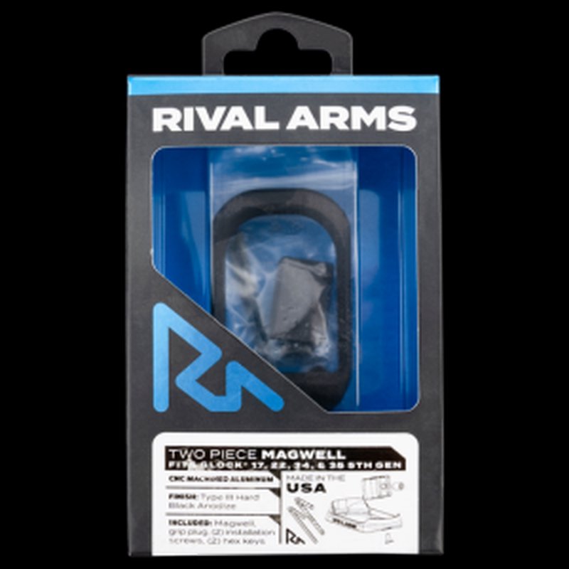 Rival Arms RARA70G121A Two-Piece Magwell Gen5 Glock 17/22/34/35 Black