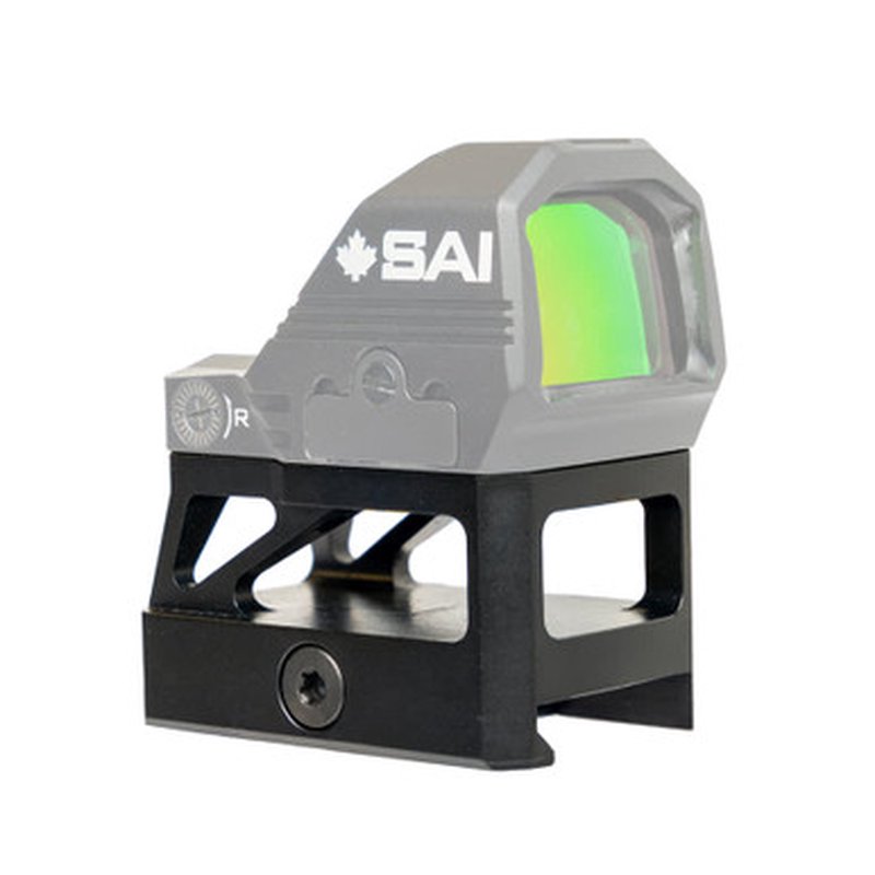 SAI Optics Mini Red Dot 3 MOA Sight RMR Footprint with Black High Mount SAI-MRD-03-H