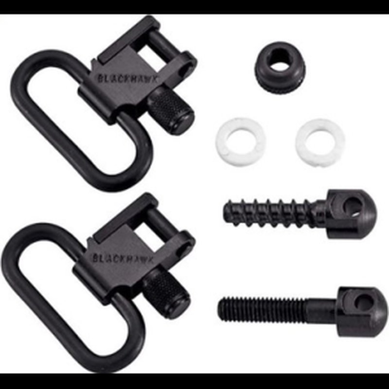 Blackhawk 70SW04BK Lok-Down Sling Swivel Kit 1" Blued Steel Wood Screw